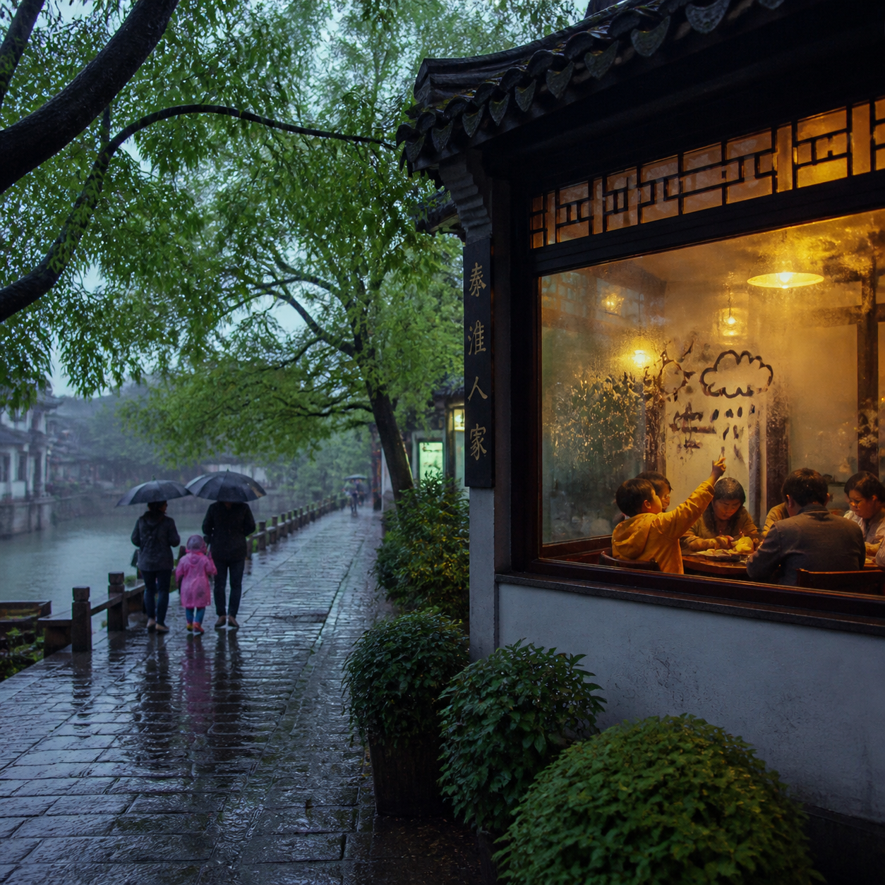 南京五月的雨把我们一家三口困在城墙边，却顺手送来了一顿最好吃的鸭血粉丝汤 | A May Rain by Nanjing's City Wall Stranded Our Family of Three and Delivered the Best Bowl of Duck Blood Soup Instead