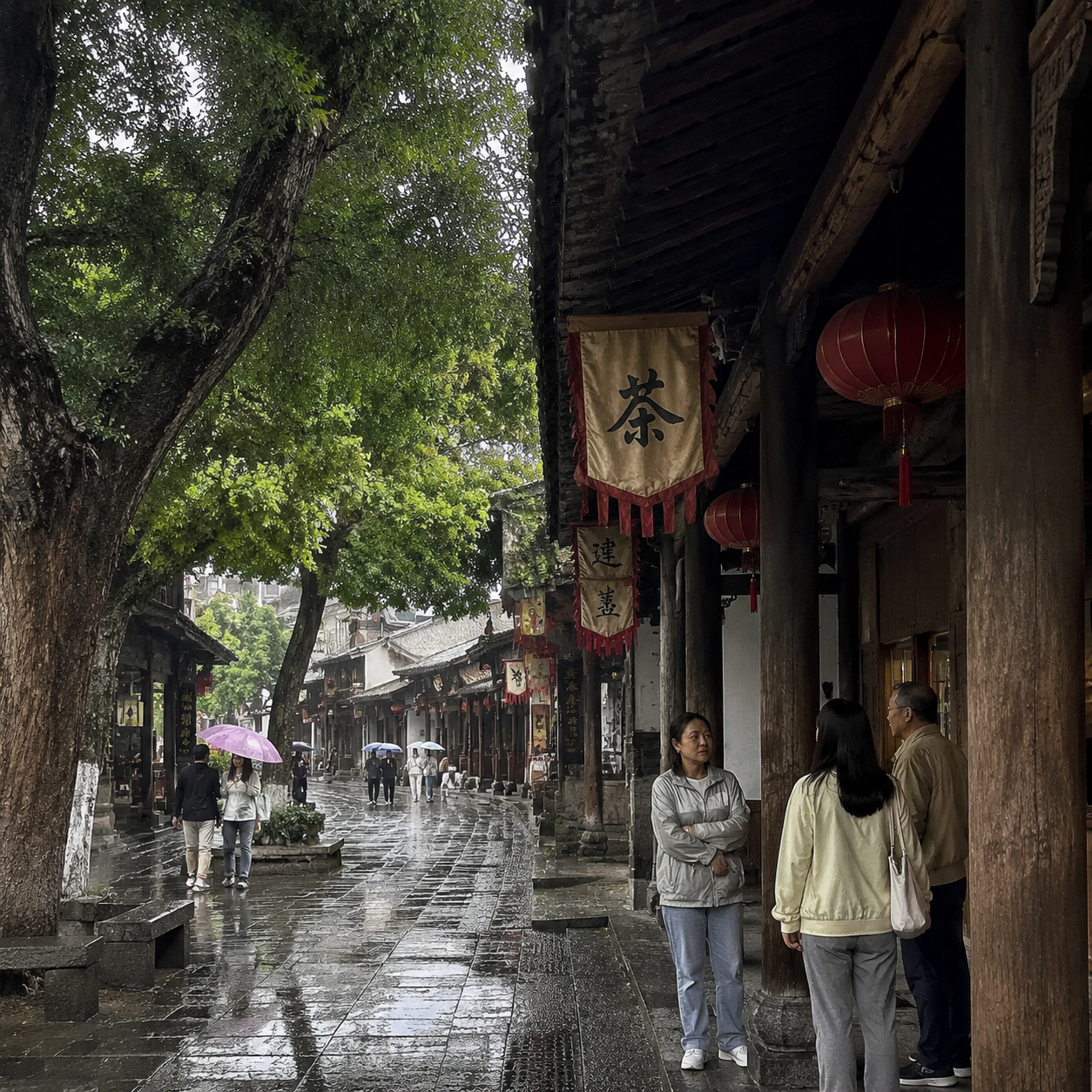 和妈妈在福州三坊七巷躲五月阵雨时,我们终于把很多不好意思问出口的话说出来了 | Sheltering from a May Shower in Fuzhou, My Mother and I Finally Said Things We Had Long Left Unspoken