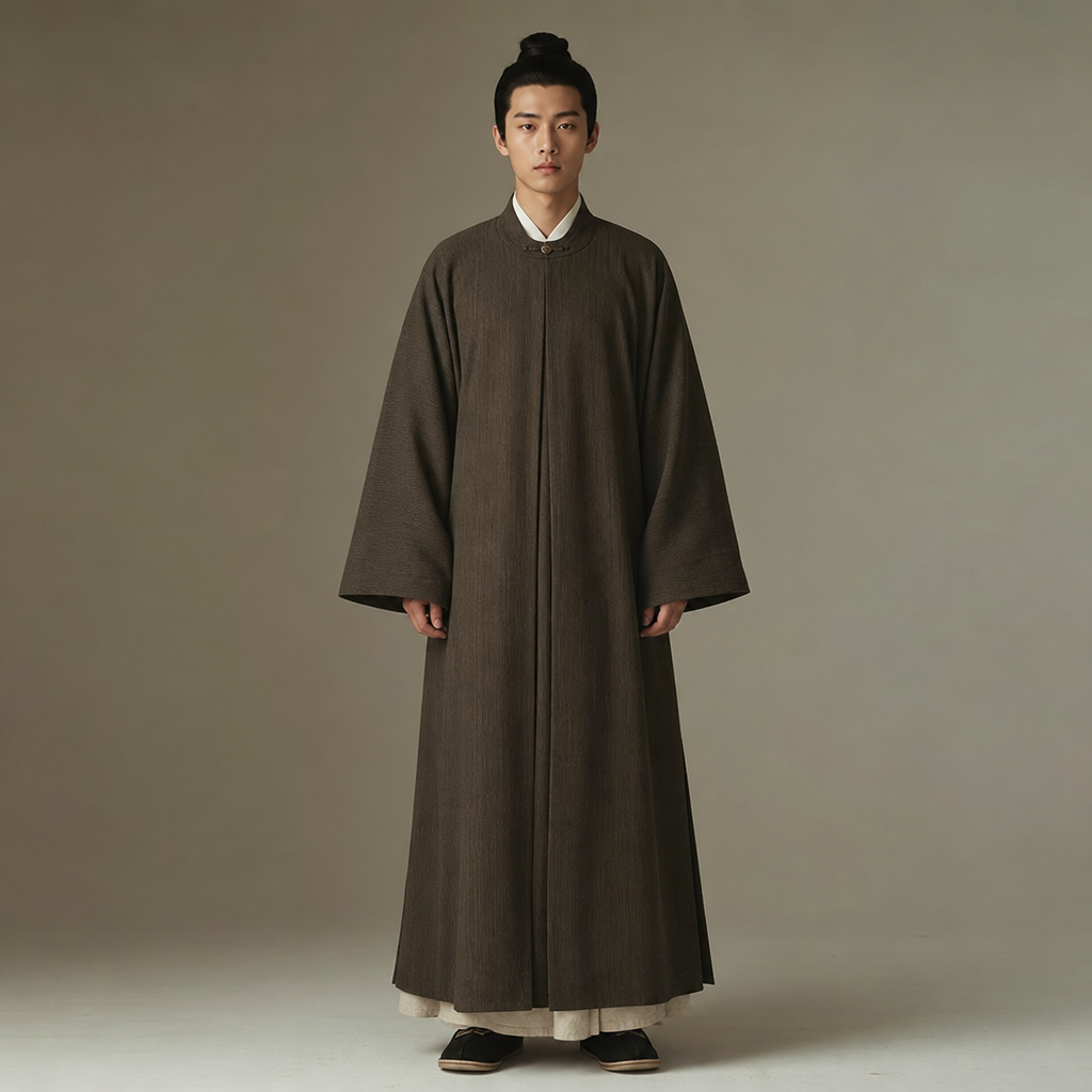 Ming dynasty full body robe silhouette showing upright lines and stance