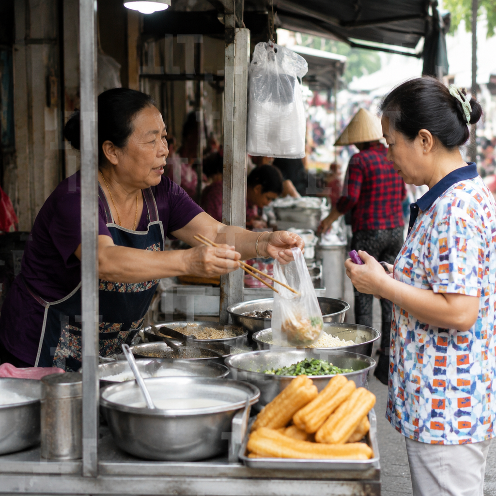 菜市场早餐和街边小吃的点单经验 | What I Learned Ordering Breakfast and Street Snacks Beside a Chinese Wet Market