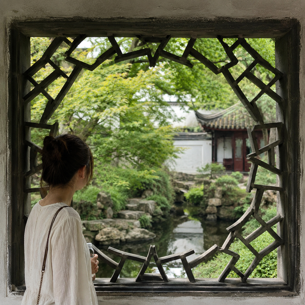苏州园林不是用来赶场的,我在一扇漏窗前停了十分钟 | Suzhou Gardens Are Not for Rushing; I Stopped Ten Minutes Before One Lattice Window