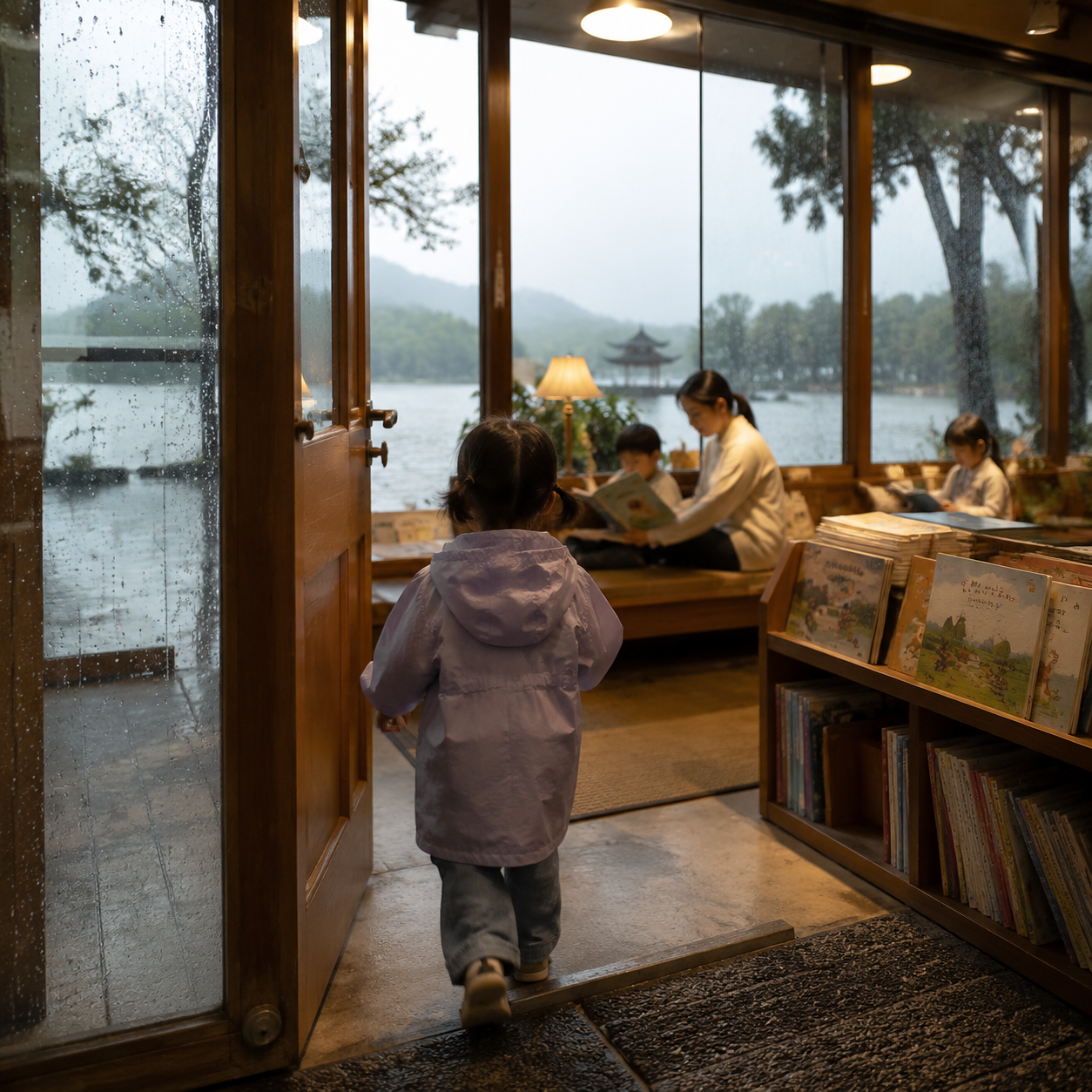 杭州下雨的下午，孩子第一次主动找陌生小朋友一起玩 | On a Rainy Afternoon in Hangzhou, My Child Asked a Stranger to Play Together