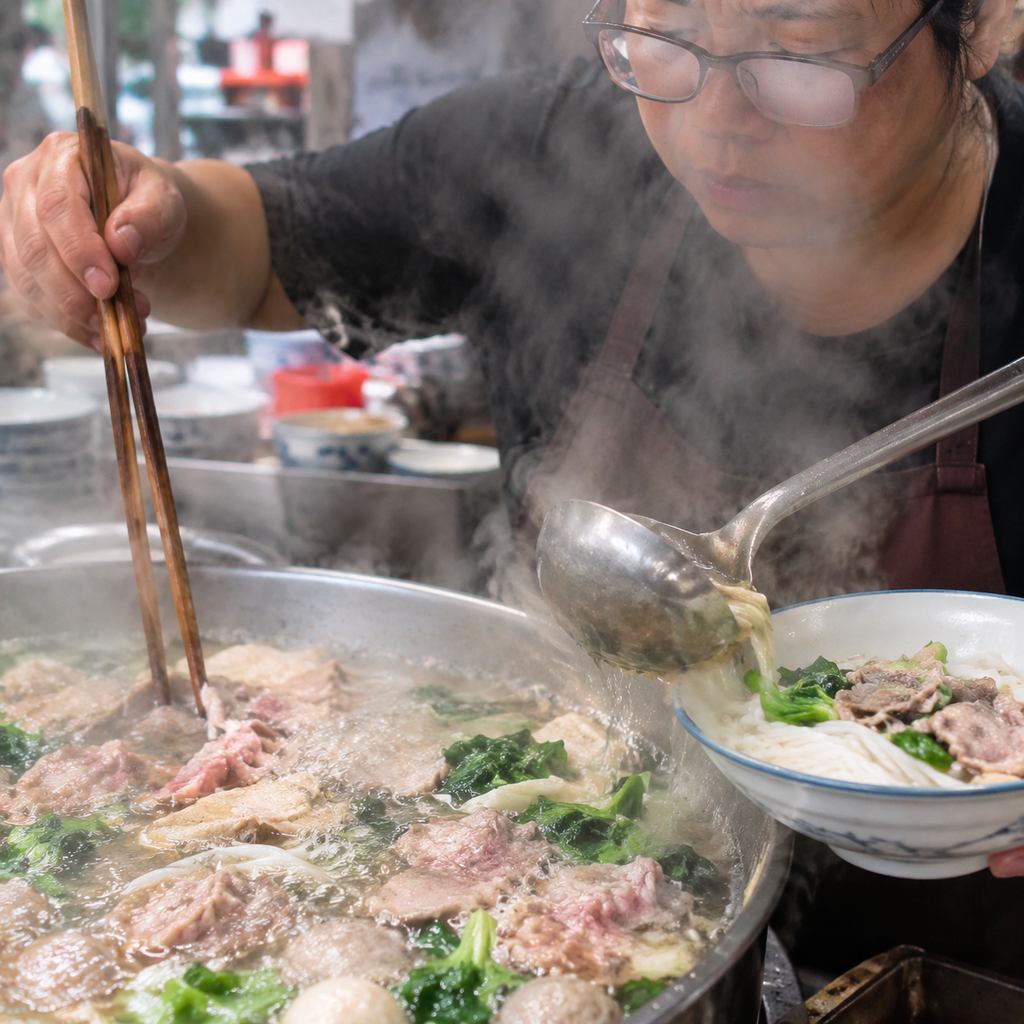 生料下入翻滚汤锅的一刻