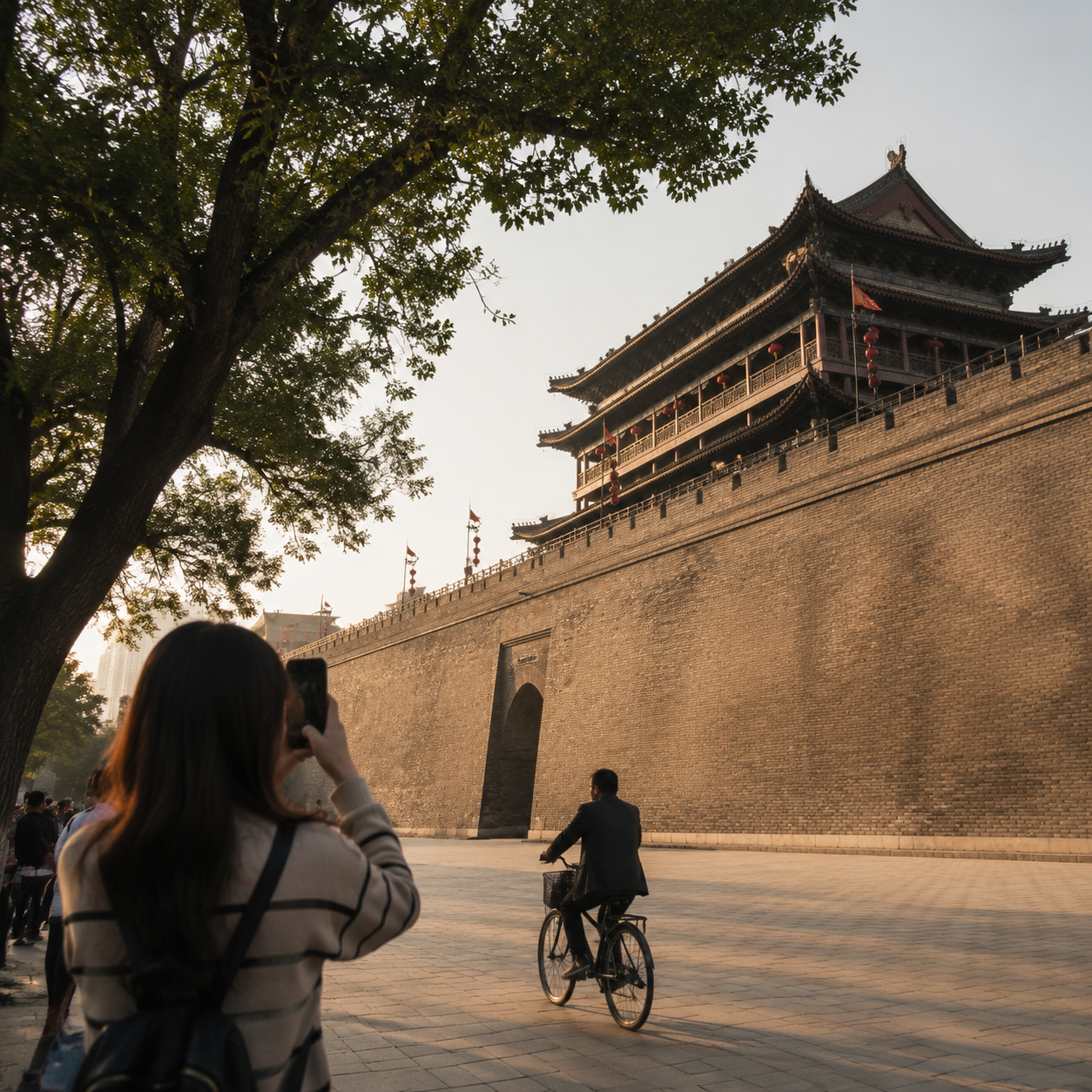 在西安城墙下走慢一点，历史才不是一张照片 | Walking Slowly Under Xi&rsquo;an City Wall Made History More Than a Photo