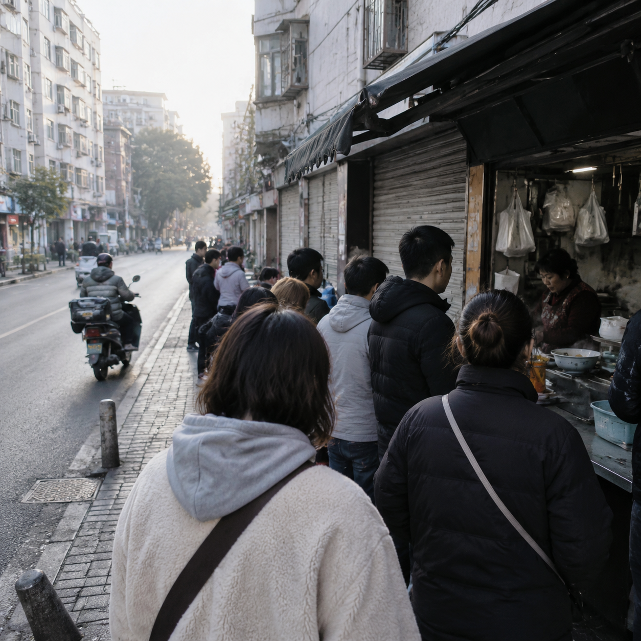 武汉热干面摊前的队伍，让我学会看城市的脾气 | A Queue for Hot Dry Noodles in Wuhan Taught Me to Read a City&rsquo;s Temper