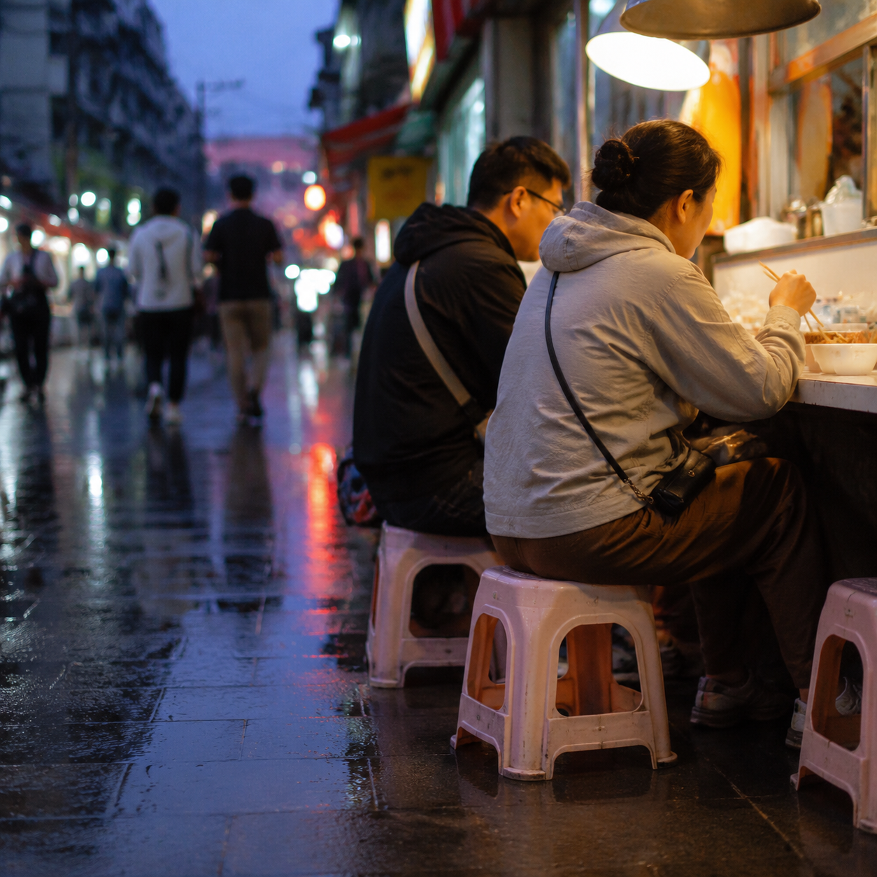 贵阳夜市里的一张塑料凳，让我放下了游客的架子 | A Plastic Stool in a Guiyang Night Market Made Me Drop My Tourist Distance