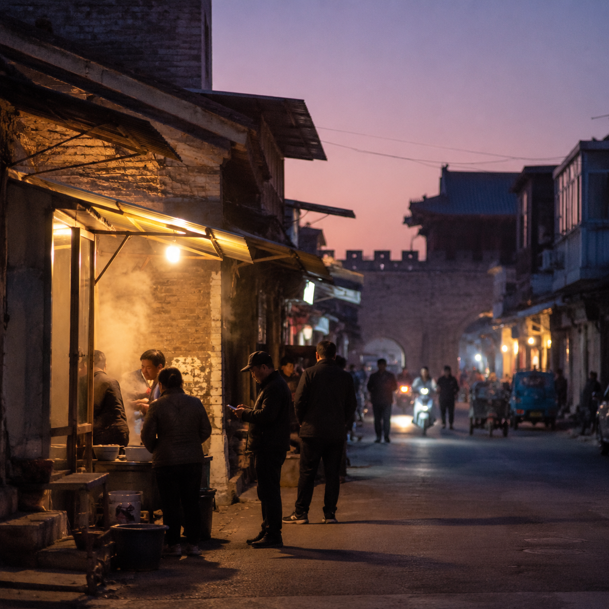 老城汤馆门口那点热气，比洛阳夜景更早把人留下来 | The Steam Outside an Old-City Soup Shop Held Me Before Luoyang&rsquo;s Nightscape Did