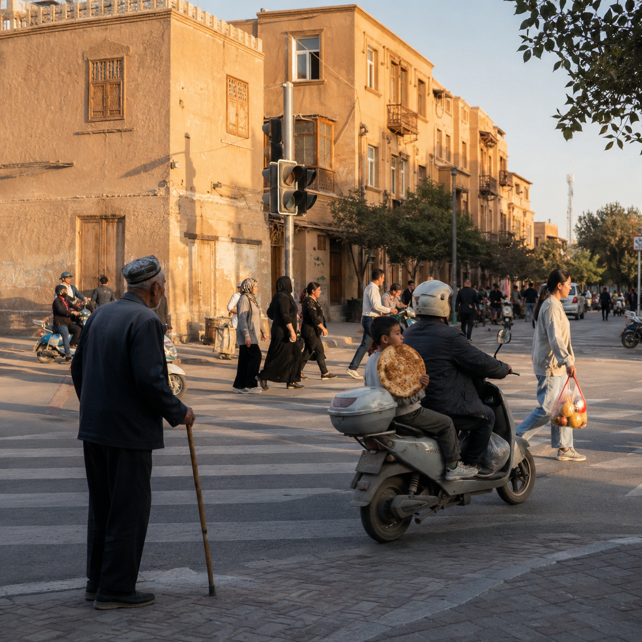 在喀什，先让我停下来的不是景点，而是路口边那只刚出炉的馕 | In Kashgar, It Was Not a Landmark but a Fresh Naan Beside the Crossing That Made Me Stop