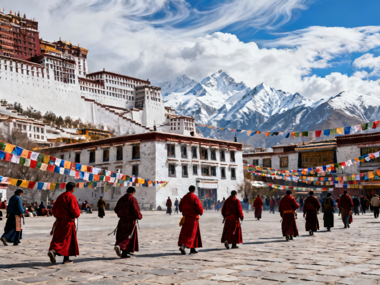 西藏拉萨朝圣之旅：布达拉宫与大昭寺