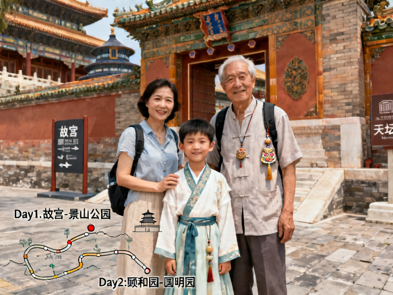 七月暑假全家游路线规划