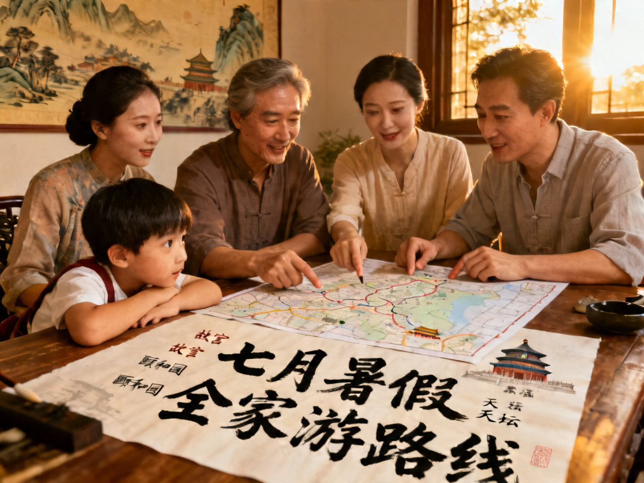 七月暑假全家游路线规划