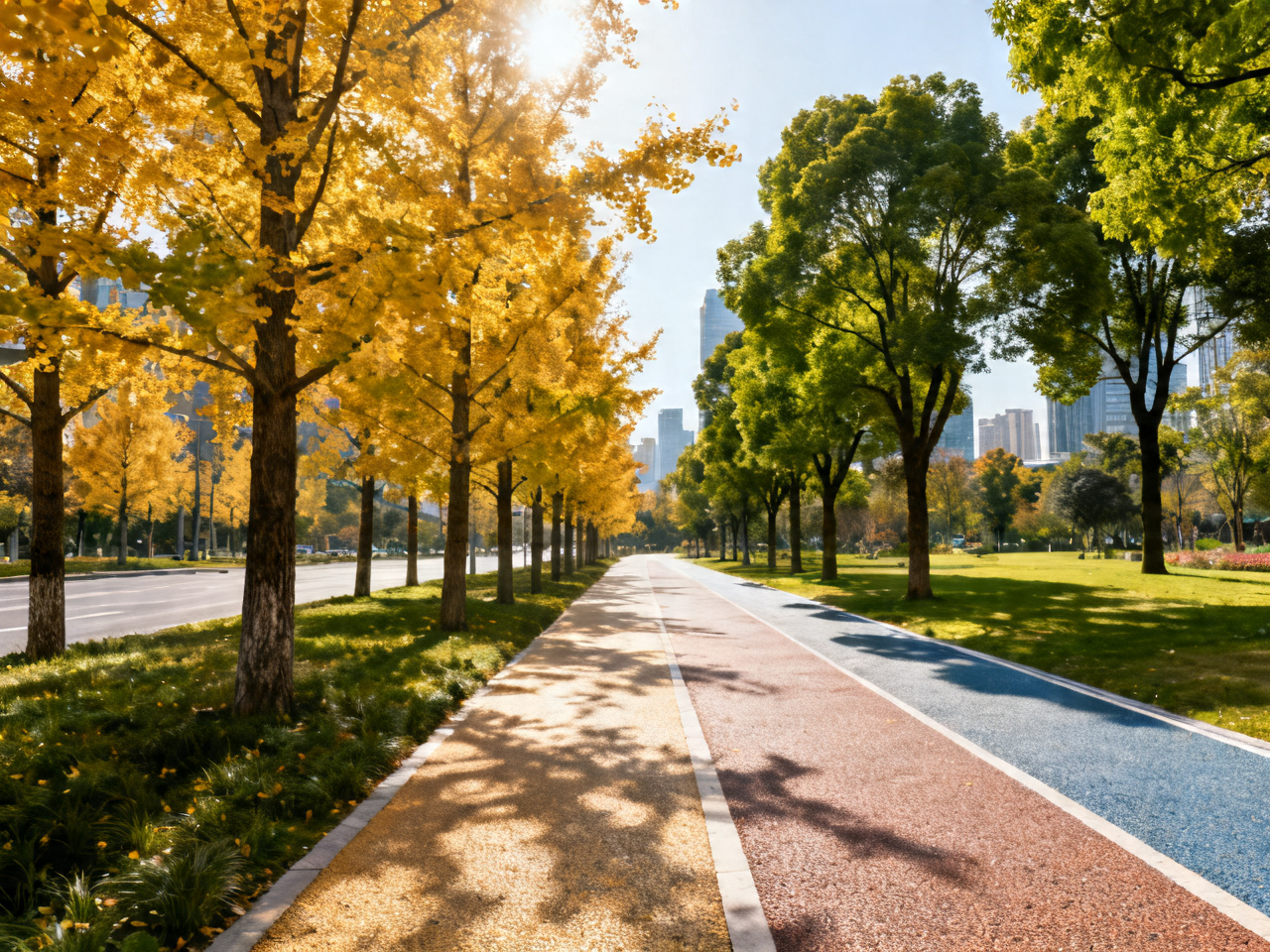 成都交子大道绿荫行道树