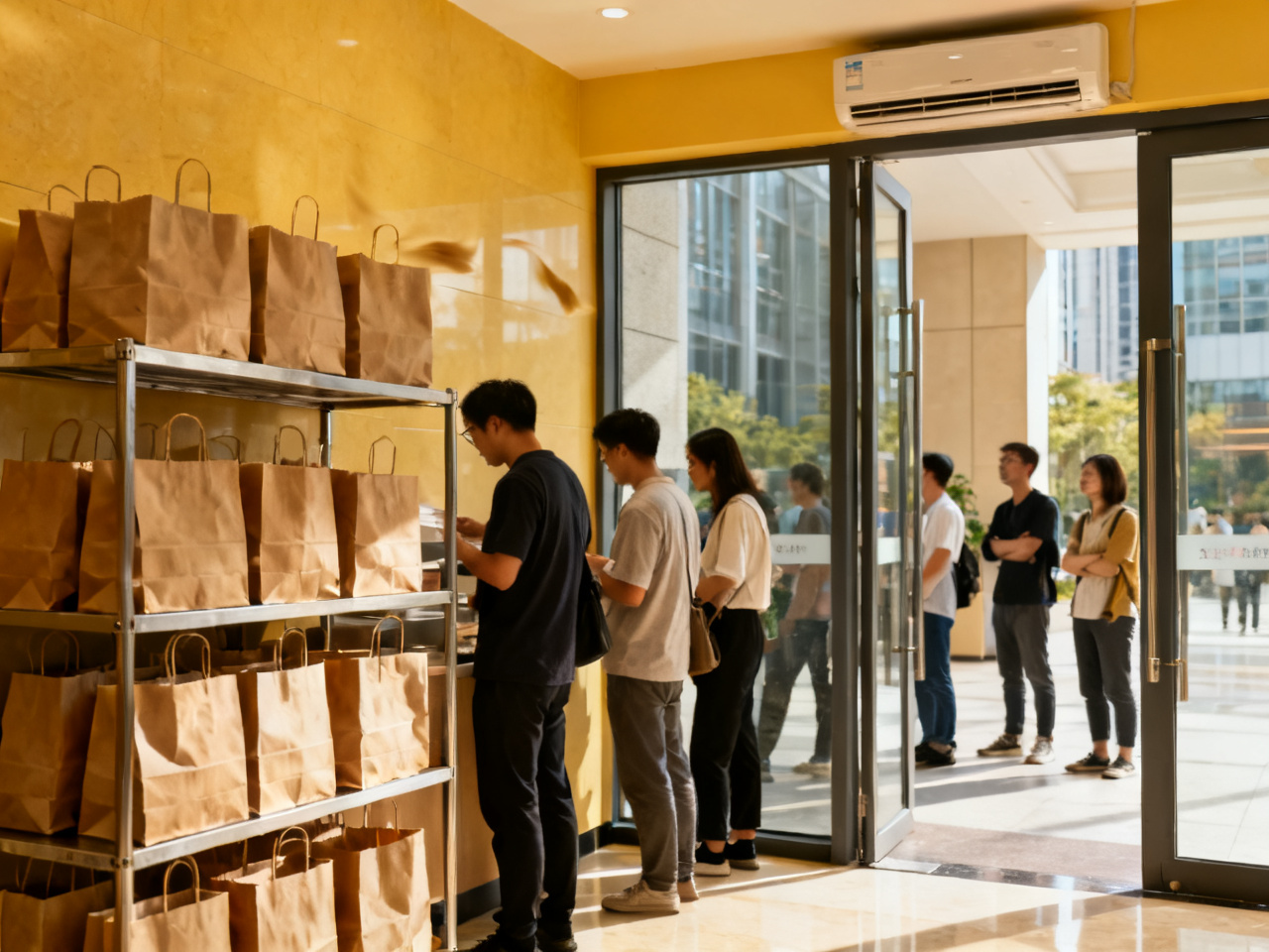 在写字楼大厅等外卖时，我第一次明白站得近不一定拿得更快 | Waiting for Takeout in an Office Lobby Was the First Time I Learned That Standing Closer Does Not Mean Getting Food Faster