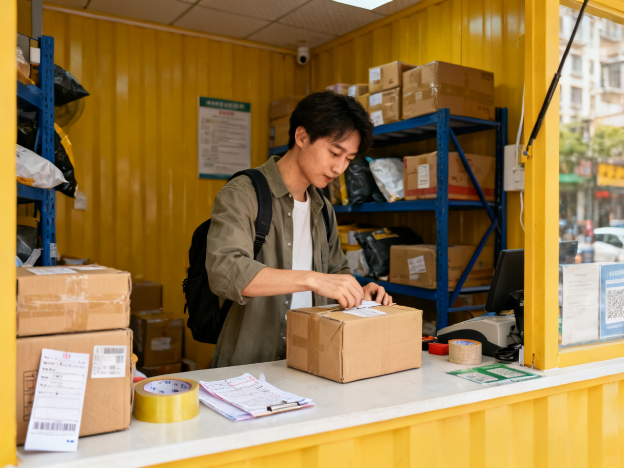 我第一次在中国寄快递，把纸箱、胶带和身份证明全学会了 | My First Time Shipping a Parcel in China: Boxes, Tape, and ID Checks