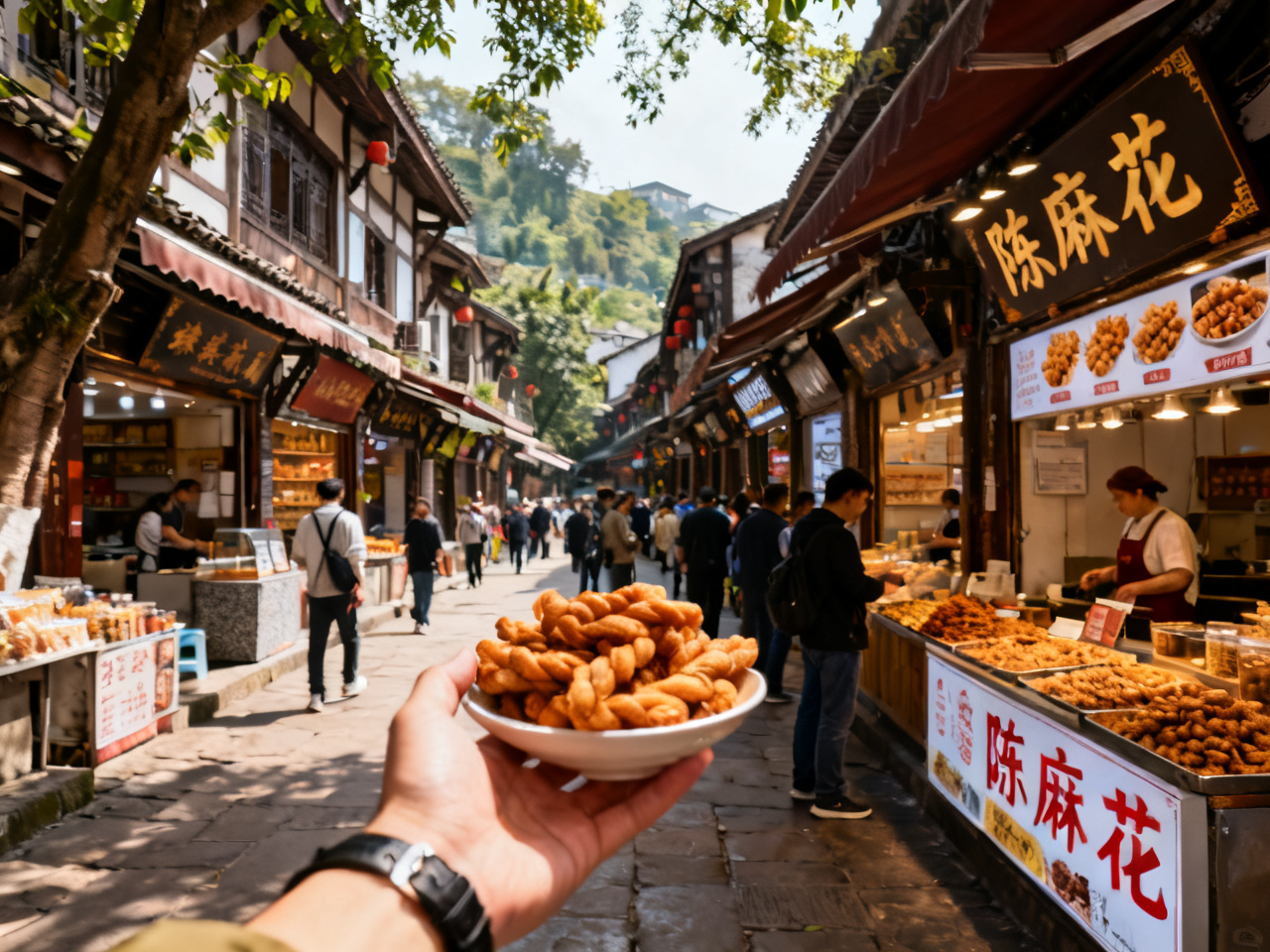 我在重庆磁器口边走边吃陈麻花：现金和扫码怎么备份 | Walking and Snacking in Ciqikou, Chongqing: Payment Backup Plan