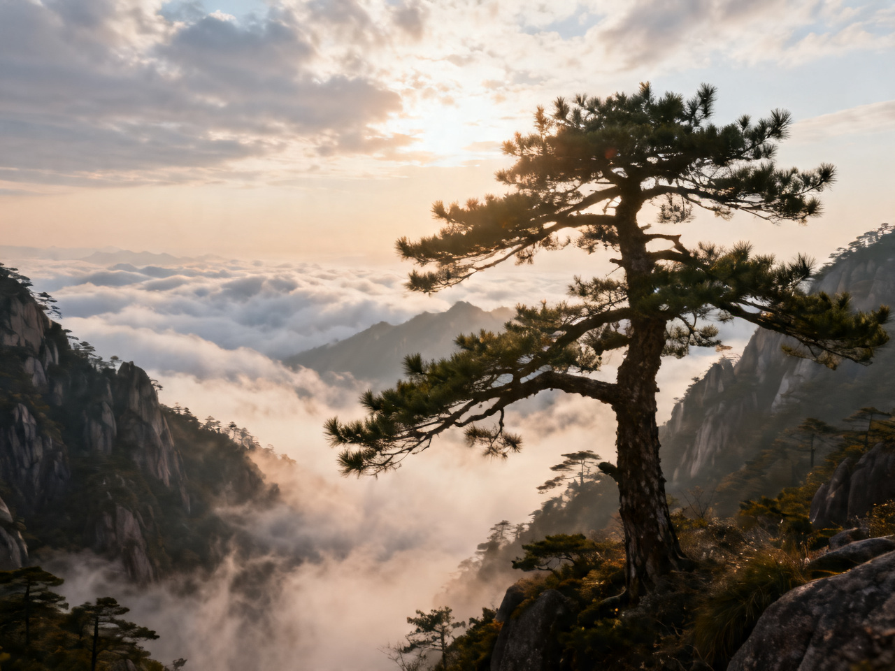 黄山云海与迎客松：四季皆美 | Huangshan Sea of Clouds & Welcome Pine: Beautiful in All Seasons