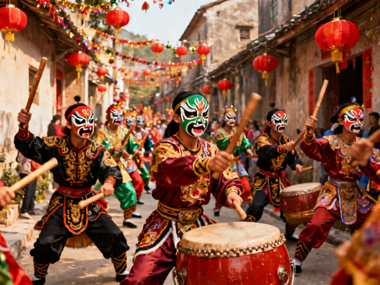 英歌舞：潮汕街头的战鼓与脸谱 | Yingge Dance: War Drums and Painted Faces on Chaoshan Streets